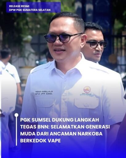 PGK SUMSEL DUKUNG LANGKAH TEGAS BNN: SELAMATKAN GENERASI MUDA DARI ANCAMAN NARKOBA BERKEDOK VAPE