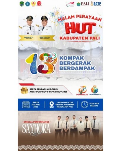 Malam Puncak HUT ke-13 PALI: Bupati Asgianto Berikan Bonus Atlet dan Hiburan Rakyat di Gelora November