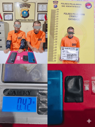 Sabu di Balik Kandang Ayam: Polres Pelalawan Ringkus Dua Pengedar di Bunut