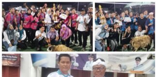 Pecinta VoliMania Disuguhi Penampilan Apik Team Pinky Bekasi dan Reporter Handal di Open Tournamen Kades Cup