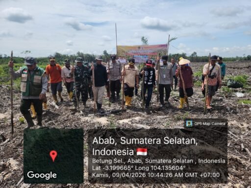 Polsek Penukal Abab & Pemdes Betung Selatan Tanam Jagung Bersama, Guna Perkuat Ketapang Desa