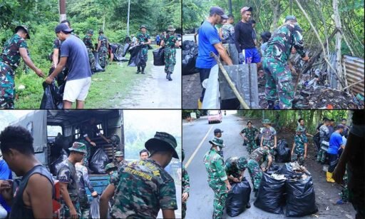 *Kemanunggalan TNI-Rakyat: Rindam XV/Pattimura Gelar Karya Bakti Bersihkan “Bumi Para Raja”*