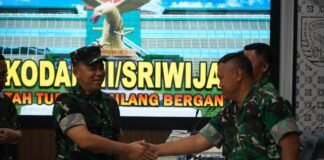 Optimalkan Kinerja Organisasi, Kodam II/Sriwijaya Terima Kunjungan Tim Implementasi Doktrin Srenaad