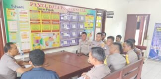 Iptu Tumpal Sitorus S.H Pimpin Anev Personil Polsek Salak