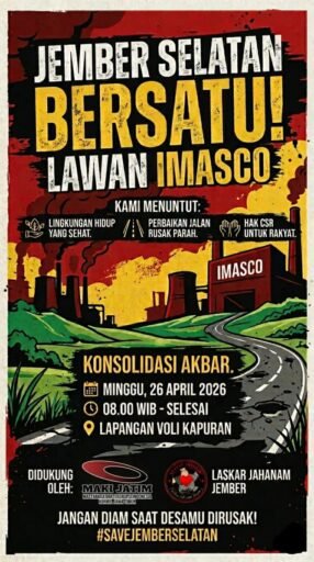 Jember Selatan Bersatu Mengunci Barisan, Konsolidasi Akbar Jadi Titik Ledak: Ultimatum Keras “Tutup PT Imasco!”