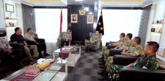 Perkuat Sinergi TNI-Polri, Kapolda Sumsel Terima Kunjungan Strategis Tim Sahli Panglima TNI