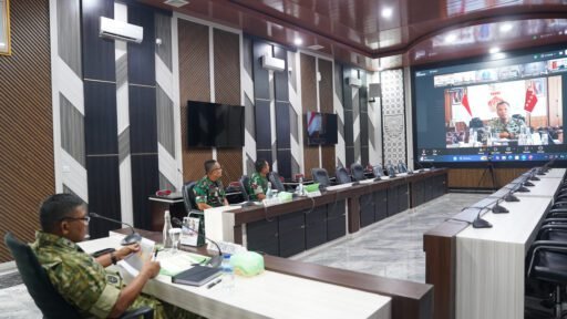Kasdam II/Sriwijaya Rapat Evaluasi Percepatan Pembangunan KDKMP Bersama Wakil Panglima TNI Secara Virtual