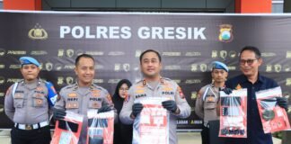 Polres Gresik Ungkap Jaringan Narkoba Lintas Kota, 4 Tersangka Diamankan