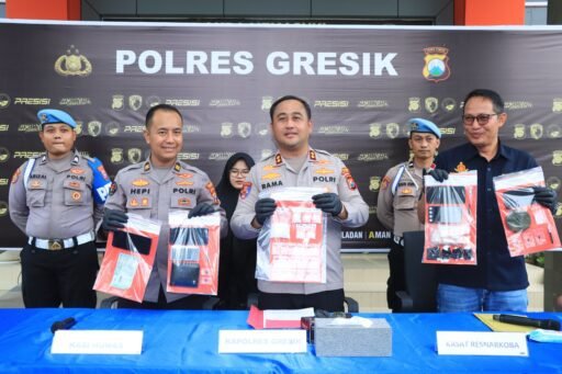 Polres Gresik Ungkap Jaringan Narkoba Lintas Kota, 4 Tersangka Diamankan