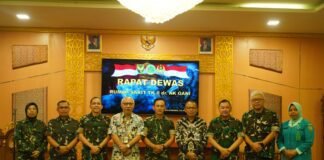 Pangdam II/Sriwijaya Pimpin Rapat Dewan Pengawas BLU Rumkit AK Gani, Tekankan Optimalisasi Layanan Kesehatan