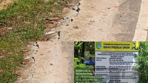 Jalan Miliaran di Sintang Rusak Dini, Publik Desak Audit dan Tanggung Jawab Kontraktor
