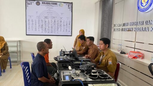 Rutan Kelas I Palembang Gandeng Dukcapil, Warga Binaan Lakukan Perekaman KTP Elektronik