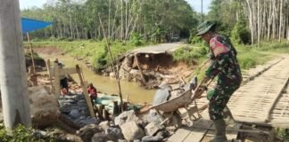 Jembatan Baru untuk Banban Rejo: Sinergi Kodim 0403/OKU dan Ungkapan Terima Kasih Warga kepada Presiden RI