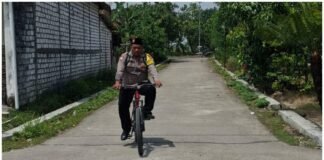Inovasi Bhabinkamtibmas Sidomukti Patroli Menggunakan Sepeda Dalam Efisiensi BBM