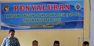 *Tekan Angka Kemiskinan, Pemdes Pauh Terenja Salurkan BLT-DD untuk 23 Keluarga*