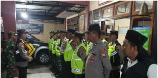 Kapolsek Ngimbang Gelar Apel Siaga Harkamtibmas Kepulangan Pengesahan Perguruan IKSPI dari Madiun