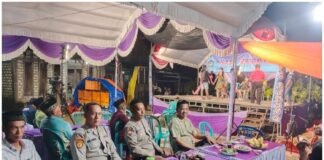 Polsek Ngimbang Gelar Pengamanan Kegiatan Hajatan Masyarakat Desa Durikedungjero Kecamatan Ngimbang