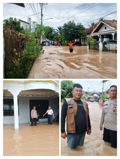 MUARA ENIM DILANDA BANJIR POLISI HADIR MENJADI HARAPAN WARGA BHABINKAMTIBMAS SUSURI RUMAH DI PASAR 11