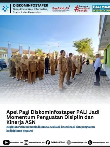 Pimpin Apel Pagi, Kepala Diskominfostaper PALI Tekankan Kedisiplinan dan Optimalisasi Kinerja ASN
