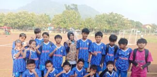 Iis Indrayani, S. Pd. KS SDN Liomadur Bersama Team Sepakbola, Volly Ball – O2SN Stadion Sepakbola Barujati