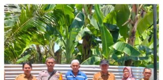 Bhabinkamtibmas Hadiri Titik Nol Pembuatan Sumur Bor DiDesa Darmo Lawang Kidul