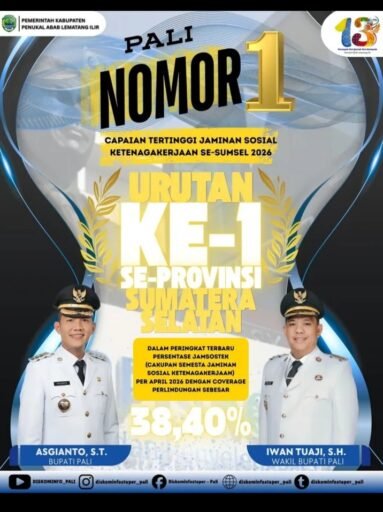 Pimpin Sumsel, Kabupaten PALI Raih Capaian Tertinggi Universal Coverage Jamsostek (UCJ) per April 2026