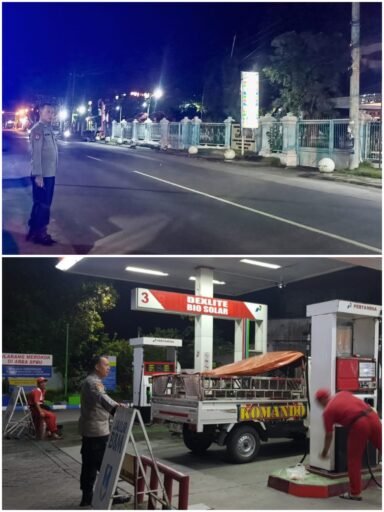 Pastikan Wilayah Ngimbang Tetap Kondusif Polsek Ngimbang Gelar Patroli Blue Light Cegah 4C Di Malam Hari