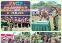 *Kasdam XVIII/Kasuari Hadiri Pembukaan TMMD Ke-128 : Sinergi TNI–Pemerintah Daerah*