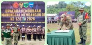 *Kasdam XVIII/Kasuari Hadiri Pembukaan TMMD Ke-128 : Sinergi TNI–Pemerintah Daerah*