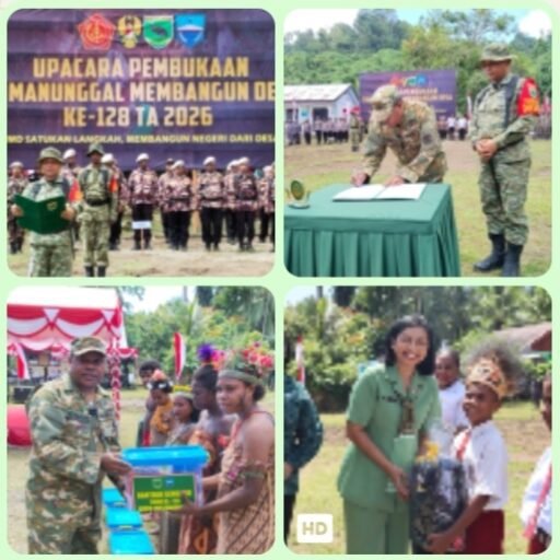 *Kasdam XVIII/Kasuari Hadiri Pembukaan TMMD Ke-128 : Sinergi TNI–Pemerintah Daerah*