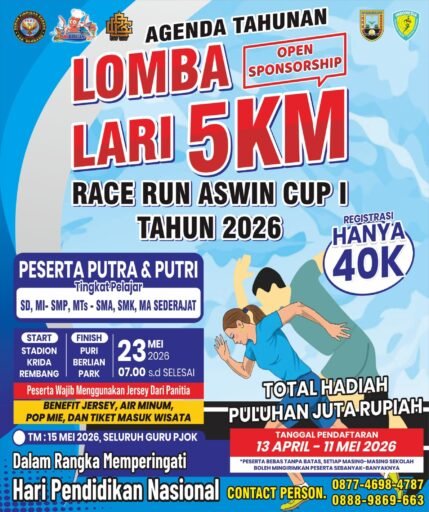 ASWIN Cup 5K Hadir di Rembang, Event Lari Pelajar Pertama Siap Guncang Ribuan Peserta