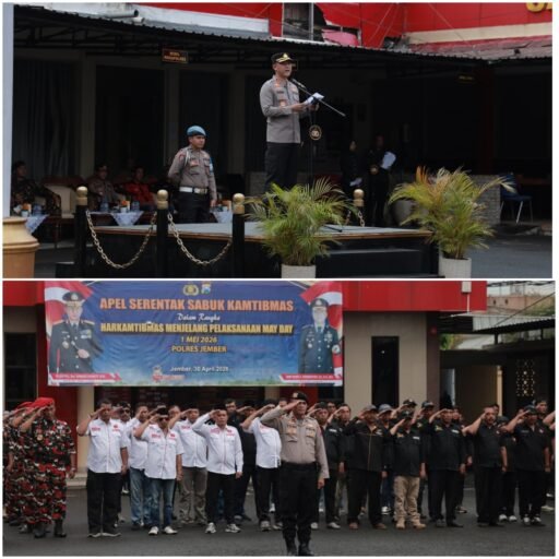 Apel Sabuk Kamtibmas Polres Jember Perkuat Sinergi Lintas Elemen Hadapi Potensi Gangguan Keamanan