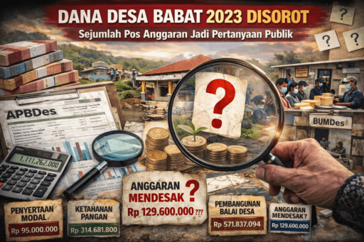 Dana Desa Babat 2023 Disorot, Sejumlah Pos Anggaran Jadi Pertanyaan Publik