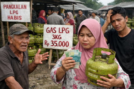 Kelangkaan LPG 3 Kg di Desa Betung Picu Keresahan, Harga di Pengecer Tembus Rp35.000