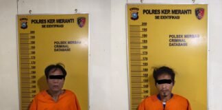 Polsek Merbau berhasil menangkap tiga pelaku pencurian sarang burung walet hanya dalam hitungan jam