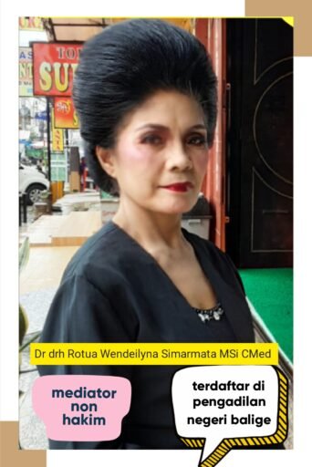 Dr drh R Wendeilyna S MSi CMed, satu satunya mediator non hakim di Pengadilan Negeri Balige