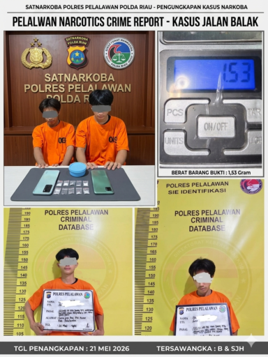 Sembunyi di Pondok Jalan Balak, Dua Pengedar Sabu di Sorek Satu Digulung Polisi