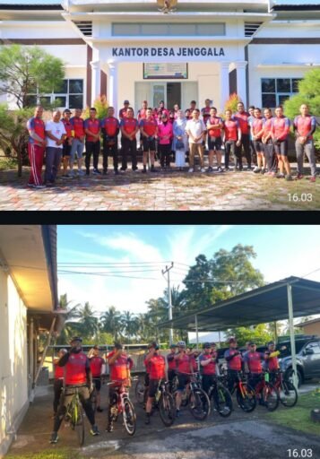 Gowes Kamtibmas Polres Lombok Utara Menyapa Desa Jenggala Tanjung