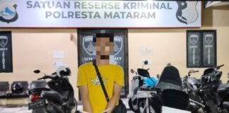 Tim Resmob Satreskrim Polresta Mataram Amankan Seorang Pria Diduga Pelaku Curanmor