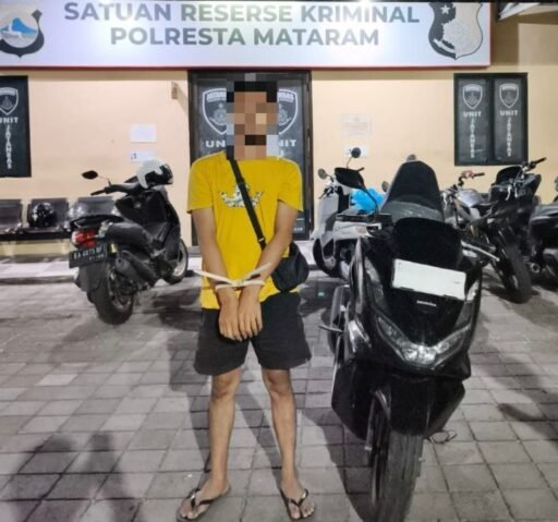 Tim Resmob Satreskrim Polresta Mataram Amankan Seorang Pria Diduga Pelaku Curanmor
