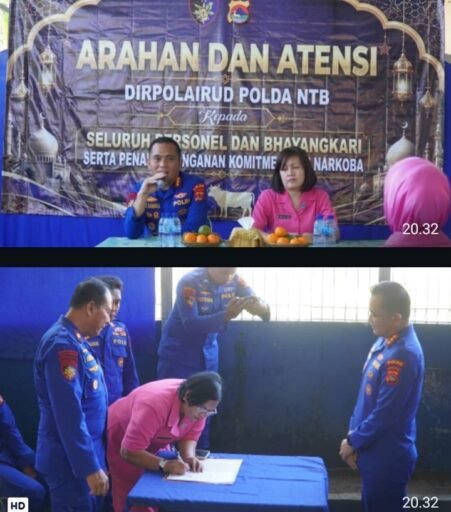 Perkuat Integritas Personel, Ditpolairud Polda NTB Tandatangani Komitmen Anti Narkoba