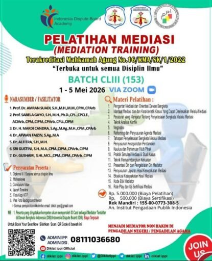 *MEMBENTUK PROFESIONALISME PENYELESAIAN SENGKETa*