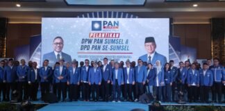 Pelantikan DPW dan DPD PAN Sumsel Berlangsung Meriah, Target Politik 2029 Langsung Dipasang