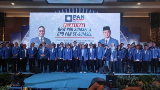 Pelantikan DPW dan DPD PAN Sumsel Berlangsung Meriah, Target Politik 2029 Langsung Dipasang