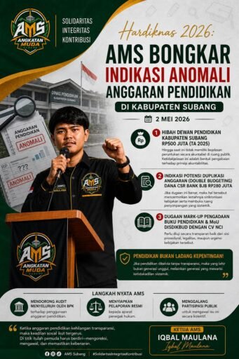 Hardiknas 2026: AMS Bongkar Indikasi Anomali Anggaran Pendidikan di Kabupaten Subang