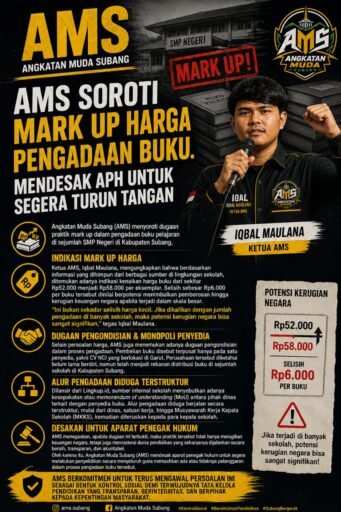 AMS SOROTI PENGADAAN MARK BUKU DI SMP NEGRI SUBANG, : MEMINTA APH UNTUK SEGERA TURUN TANGAN