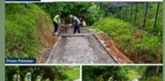 Jalan Babakan Calibur, Depok Dicor, Akses Dua Kecamatan Kini Lebih Lancar