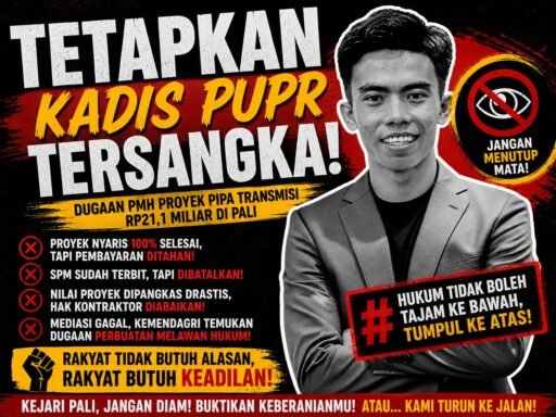 Aroma Perbuatan Melawan Hukum Tercium, Publik Desak Tersangkakan Kadis PUPR Pali.