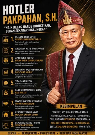 Hotler Pakpahan : “SAMOSIR NAIK KELAS” ala Tim Bupati Vandiko, Harus Dibuktikan