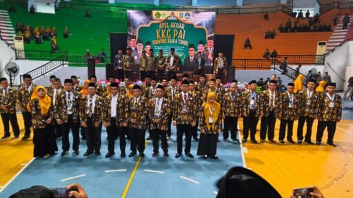 GURU PAI LAMONGAN TAMPIL KOMPAK DAN BERSEMANGAT DALAM APEL AKBAR KKG PAI PROVINSI JAWA TIMUR 2026